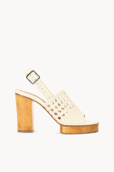 Staud Women's Martina Platform Block Heel Sandal In Cream In White