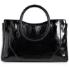 Staud Women's Maude Leather Satchel, Black In Black