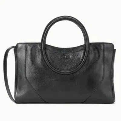 Staud Maude Zip Leather Satchel Bag In Black