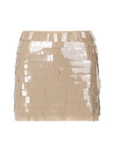 Staud Women's Max Paillette Miniskirt In Gray