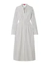 Staud Women's Midi Lorenza Dress, Ivory Micro Stripe In Multi