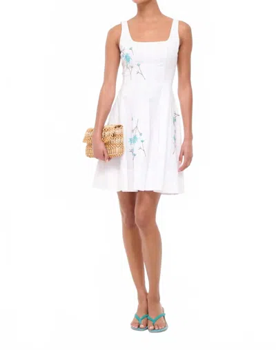 STAUD WOMEN'S MINI WELLS DANDELION DRESS IN WHITE