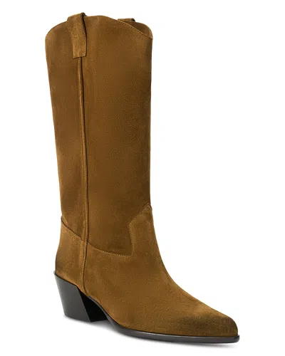 Staud Women's Monty Knee High Western Boots In Brown