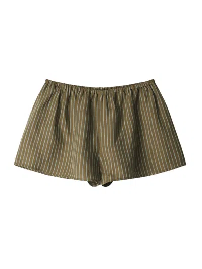Staud Paddle Linen Short In Multi