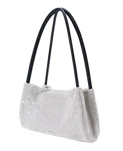 Staud Women Penny Crystal Rhinestone Mini Shoulder Leather Bag In Metallic