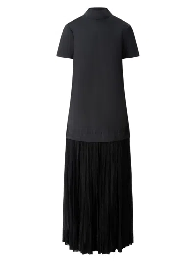 Staud Pia Tie-neck Maxi Dress In Black