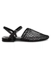 Staud Rete Sandal In Black Netting In Black