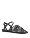 Staud Rete Sandal In Black Netting