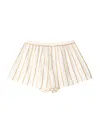 Staud Rove Striped Cotton-blend Shorts In Neutral