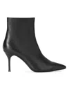 Staud Sebastian Leather Ankle Booties In Black