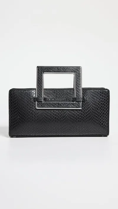 Staud Women's Shirley Metal Handle Clutch, Black
