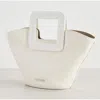 Staud Shirley Mini Bucket Bag Paper In White