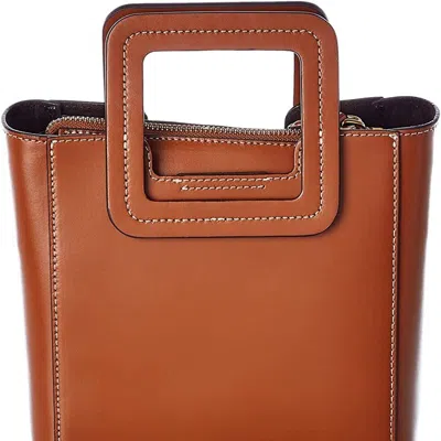 Staud Women Shirley Mini Detachable Strap Crossbody Leather Bag In Brown
