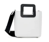 Staud Mini Shirley Colour-block Tote Bag In White