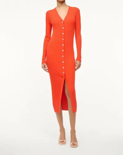Staud Women's Shoko Sweater Dress In Cayenne In Orange