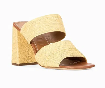 STAUD WOMEN'S SKYLAR HEELS IN NATURAL RAFFIA