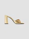 Staud Sloane Leather Mules In Gold