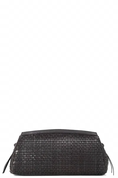 Staud Women's Soft Clutch Bag In Espresso Woven In Brown