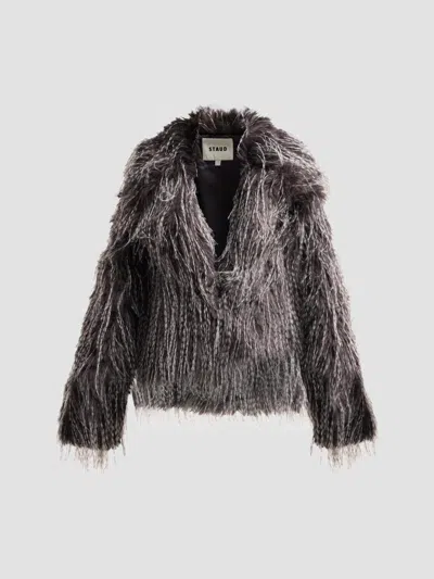 Staud Women's Soprano Faux Fur Jacket In Brown