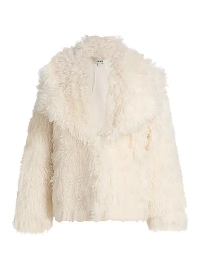 Staud Women's Soprano Faux Shearling Jacket In White