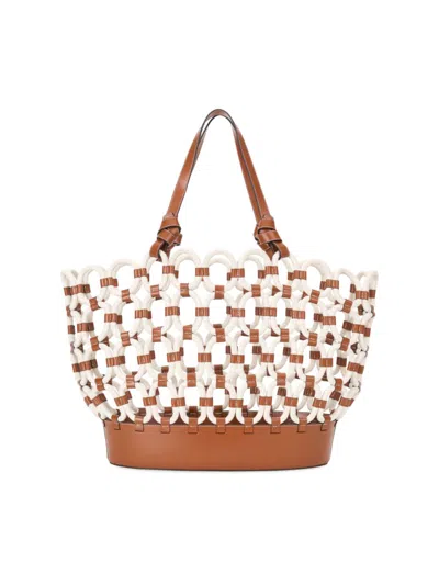 Staud Women's Squillo Cotton & Leather Rope Tote Bag In Paper/tan