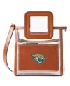 Staud Women's  Jacksonville Jaguars Clear Mini Shirley Bag In Brown