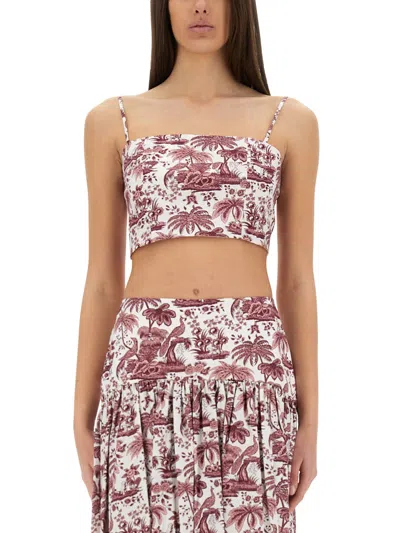 Staud Women's Tank Top - Federico In Burgundy