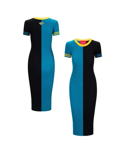 Staud Women's Teal/black Jacksonville Jaguars Colleen Dress In Blue