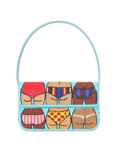 Staud Women's Tommy Beachwear Beaded Shoulder Bag In Sand