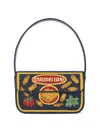 Staud Tommy Small Beaded Shoulder Bag In Blue