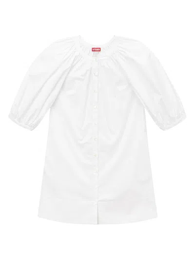 Staud Women's Vincent Cotton Poplin Minidress In White