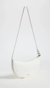 Staud Walker Leather Medium Shoulder Bag In White