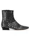 Staud Wally Studded Leather Ankle Boots In Black
