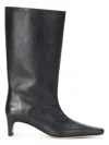 Staud 55mm Mid-calf Length Leather Boots In Animal Print