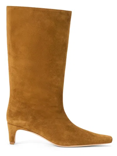 Staud Women's Wally 55mm Midcalf Suede Knee Boots In Brown