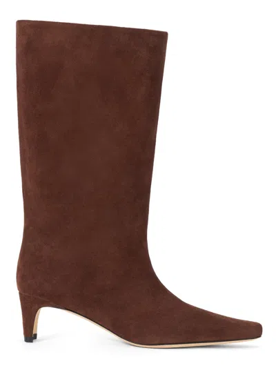 Staud Women's Wally 55mm Midcalf Suede Knee Boots In Brown