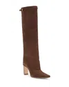 Staud Women's Wally Foldover Cuff High Heel Boots In Mahogany