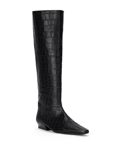 STAUD WOMEN'S WALLY LEATHER FLAT BOOTS