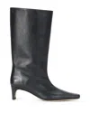 Staud 55mm Mid-calf Length Leather Boots In Black