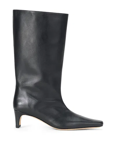 STAUD WOMEN'S WALLY LEATHER MID CALF BOOTS