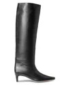 Staud Women's Wally Mid Heel Knee High Boots In Black