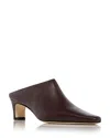 Staud Women's Wally Mid Heel Mules In Brown