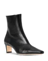 Staud Women's Wally Square Toe Ankle Boots In Black