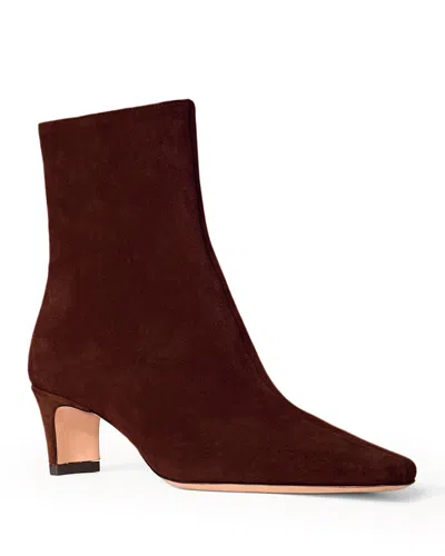 Staud Wally Ankle Boot In Burgundy