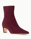 Staud Women's Wally Square Toe Ankle Boots In Burgundy