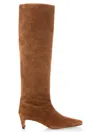 Staud Women's Wally Suede Knee-high Boots In Brown
