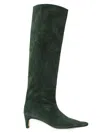 Staud Women's Wally Suede Knee-high Boots In Green