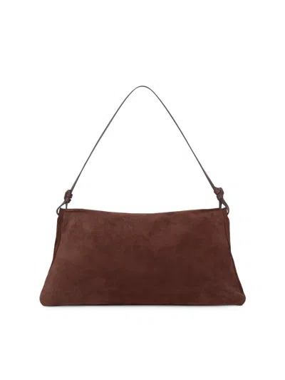 Staud Women's Wally Suede Shoulder Bag In Brown