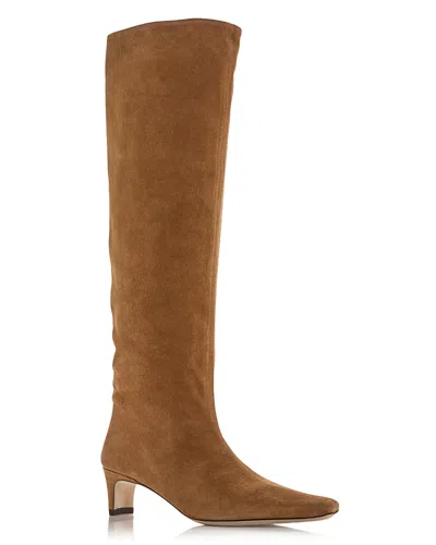 Staud Women's Wally Suede Tall Boots In Brown