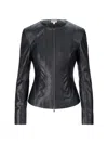 Staud Leather Jacket In Black